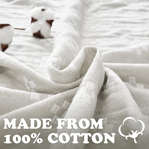 Collact Boho Throw Cotton Blanket For Couch Sofa Coverlet Grey Throw Blanket For Bed Geometric Reversible Mudcloth Throws Soft Cozy Farmhouse Bohemian Blanket 60X80 Inch Year Round Cross Grey #TOP4