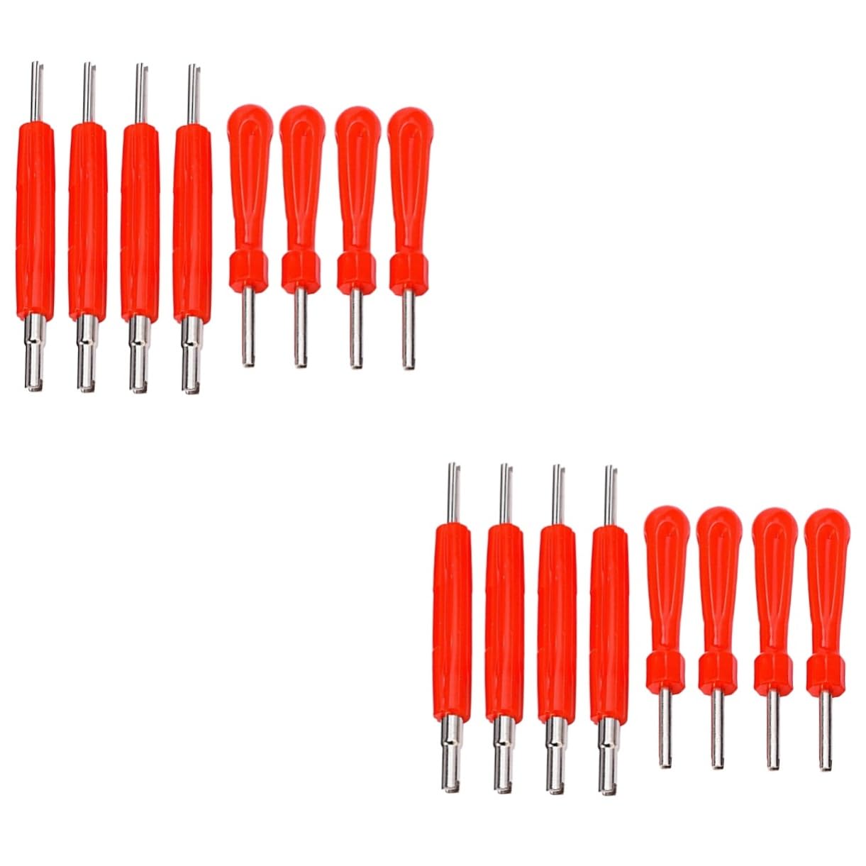 FAVOMOTO 2sets Valve Stem Core Removal Tool Tire Plug Kit for Bike Truck Universal Repair Tool Set 8pcs*2