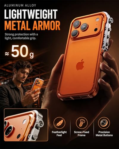 Bumper en métal iPhone 17 Pro Max cadre aluminium sans arrière rigide - 5