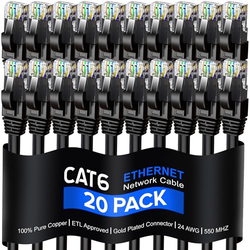 Cable Ethernet Maximm Cat 6 UTP 0.6 ft (20 unidades) miniatura 1