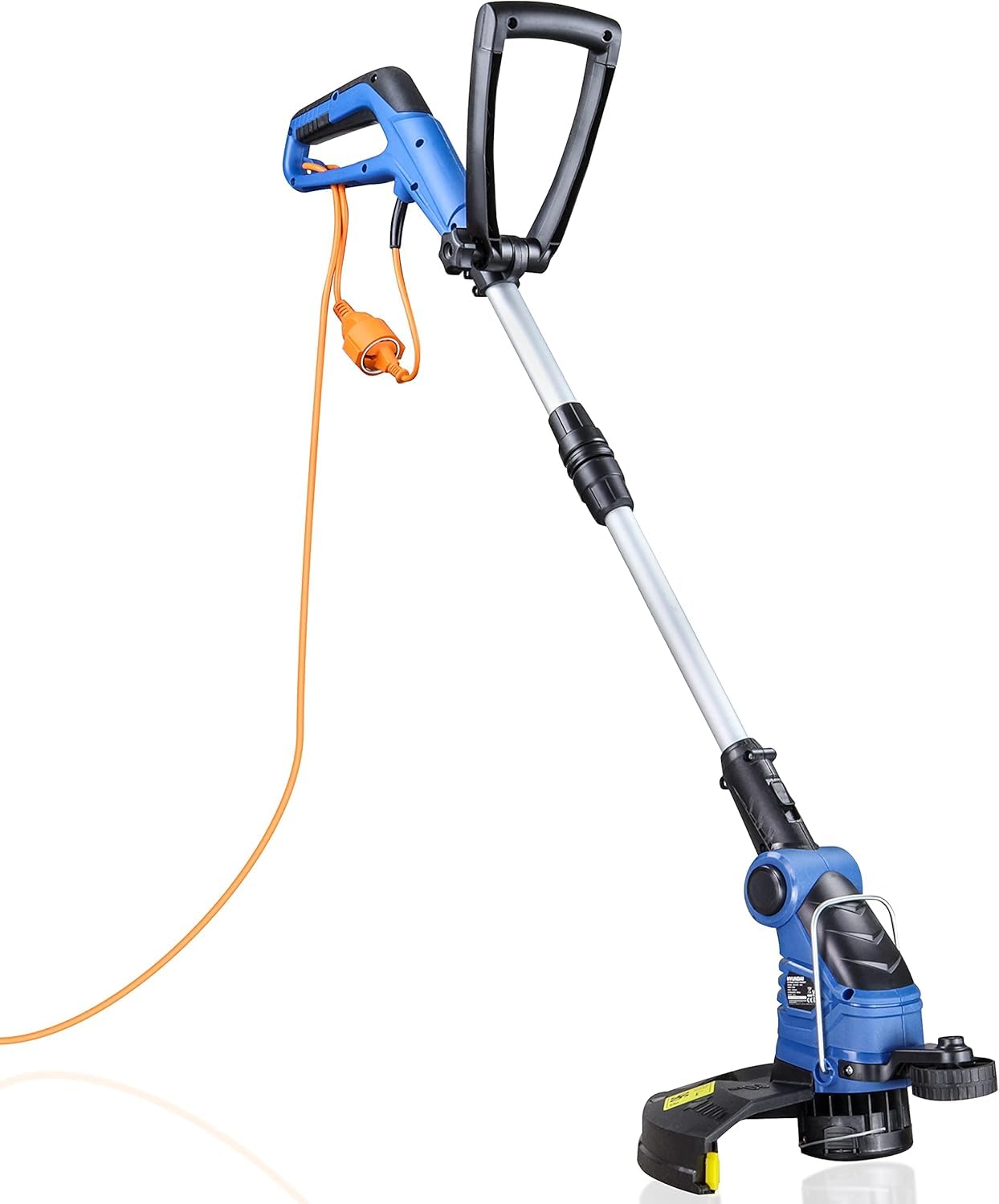 Hyundai Coupe-Bordures Électrique Filaire 600 W, Largeur 30 cm, Tête Pivotante 180° 2-en-1, Manche Télescopique, Câble 10 m, Garantie 3 Ans - HYTR600E