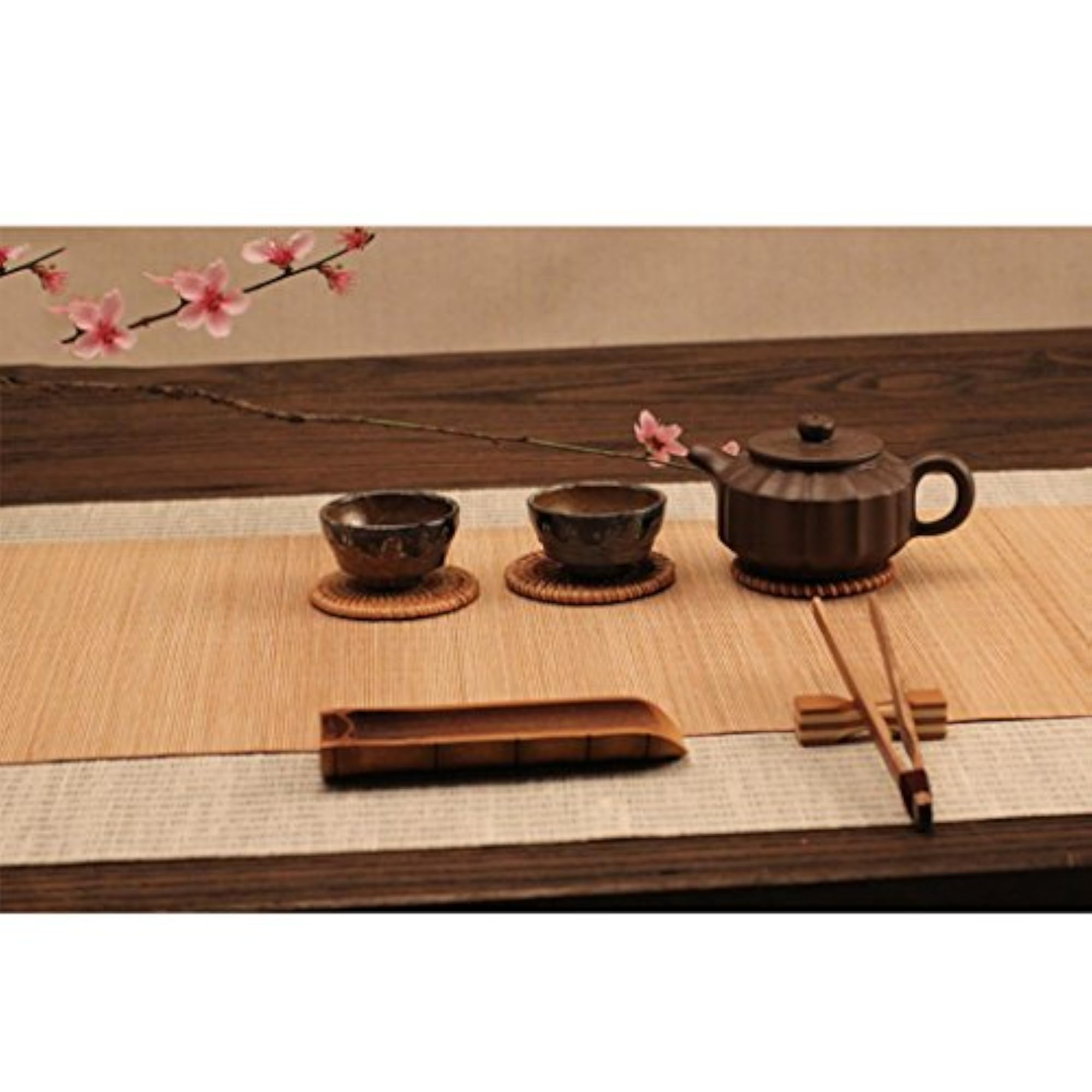 3 Pieces Bamboo Rectangle Placemats Table Mats Coasters