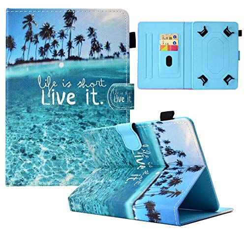 Dteck Universal Case for 7.9-8.5 Inch Tablet, Synthetic Leather Wallet Slim Stand Folio