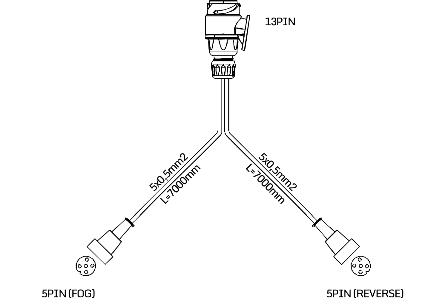 ASPÖCK Anhänger Beleuchtungsset MULTIPOINT V Rückleuchten Links rechts 12 V LED und Glühbirne ADR Zone 2 IP54 mit MANTES Kabelbaum 7 m 13 polig Bajonett 5 Pin für PKW Anhänger