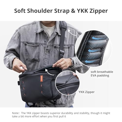 Image of PGYTECH OneMo Sling Camera Bag 7-9L Grey Camo Crossbody Camera Shoulder Bag | Waterproof Camera Case for Photographers Travel, DSLR Camera Bag for Sony /Canon /Nikon /DJI Mavic /Mirrorless /Tripod /Laptop
