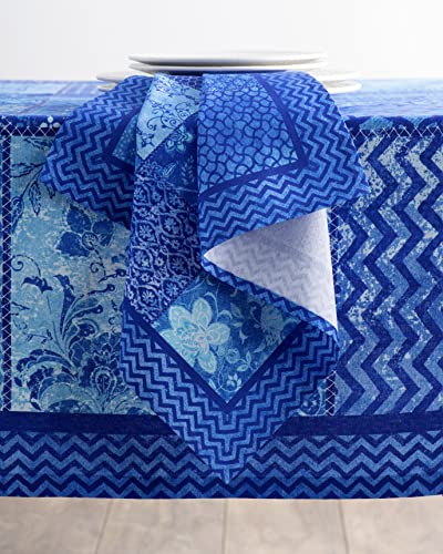 Maison d' Hermine Cloth Napkins Set of 4 100% Cotton Everyday Reusable Square Napkins Cloth Washable Dinner Party Wedding Restaurant Gifts for Mothers Day (Indigo Love - Image 3