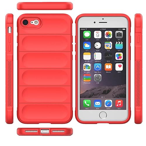 Image of amazon basics Basic Case for Apple iPhone 7 (Silicone Red)
