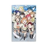 Anime Poster Love Live School Idol Project Aesthetic Posters Children's Room Decoration Poster (4) Canvas Wall Art Prints for Wall Decor Room Decor Bedroom Decor Gifts 08x12inch(20x30cm) Unframe-sty