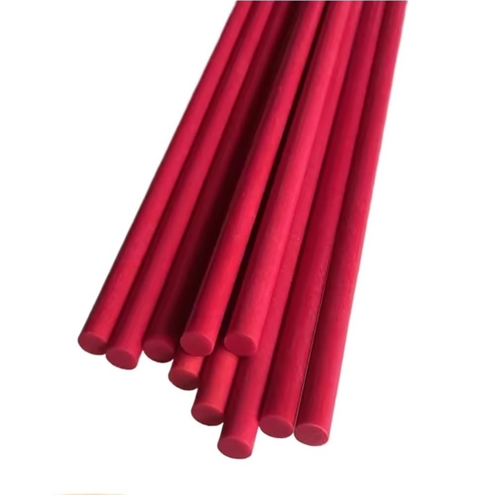 Barra de fibra de vidrio 10 varillas rojas de fibra vidrio sólida 4/6/8/12 mm diámetro x 500 longitud, compuestas flexibles alta estabilidad(10x500mm)