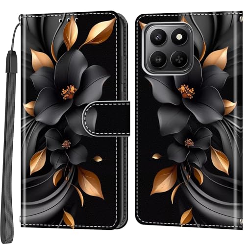 Étui portefeuille Honor 400 Smart à motif de fleurs pour le quotidien