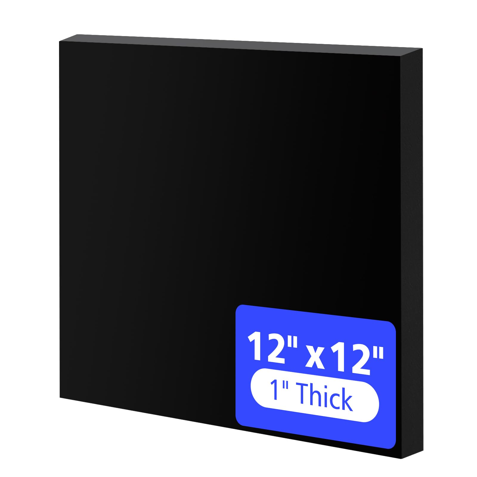 HDPE Sheet 1/2" x 12" - Black Plastic Board -31