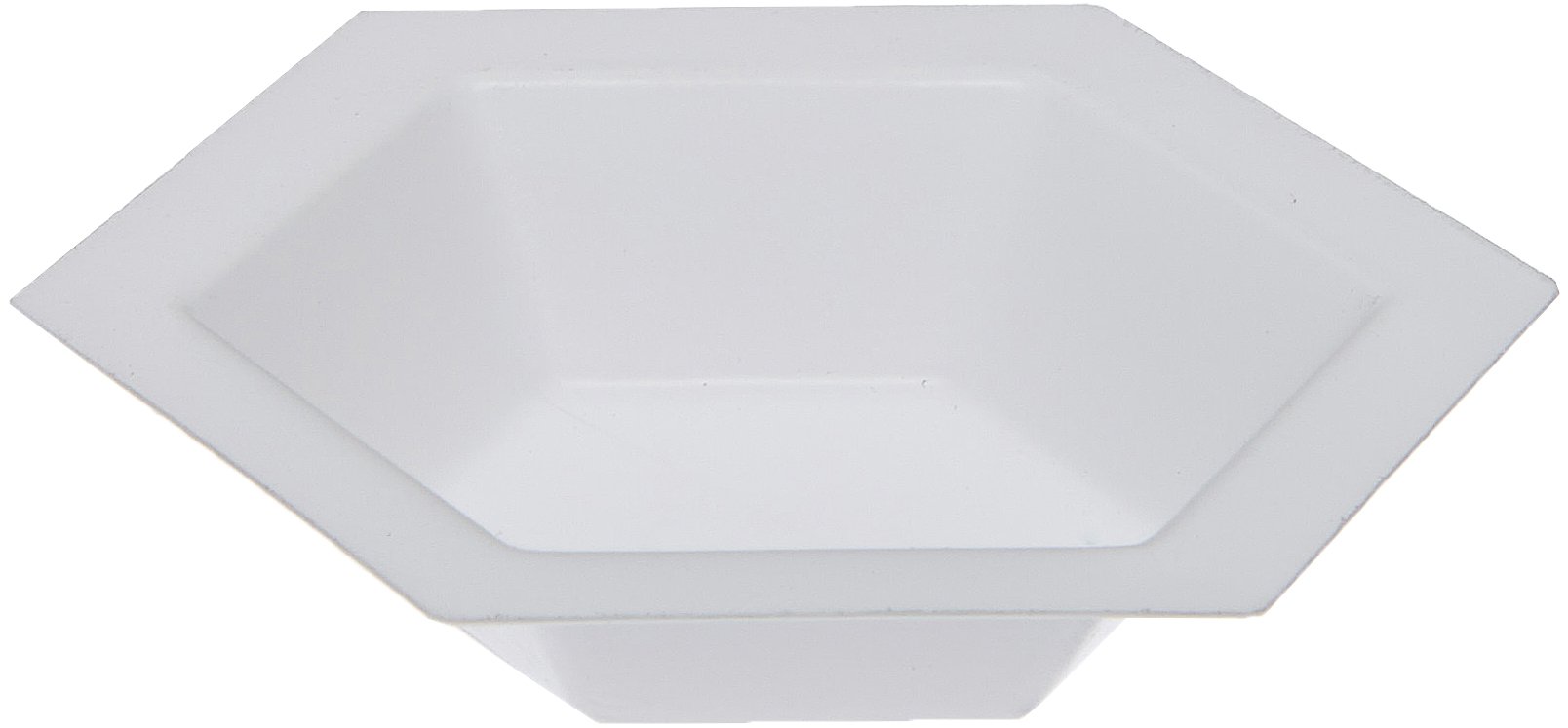 Weighing Boats by Globe Scientific, Hexagonal Shaped, Bendable Polystyrene, Easy Pour Design, Disposable Scale Trays for Weighing & Mixing Liquid & Powder, Antistatic, 20mL Capacity, White, Case 500
