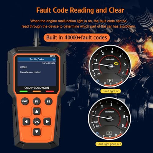 M519 Escáner OBD2 herramienta diagnosis integral para motor coche OBD II 4