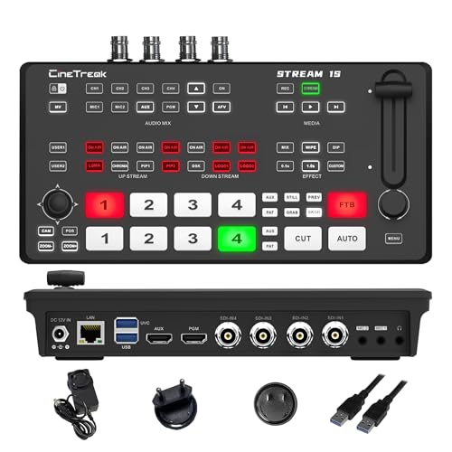 Cinetreak Stream1S Multi-Cam 4*SDI Livestreaming Video Mixer Switcher With PTZ Cam Control & NDI Updatable