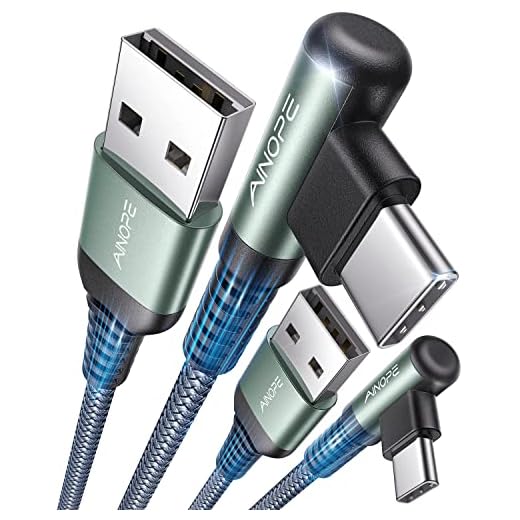 AINOPE Car Carplay Cable for iPhone 17 16 15 Charger Cord, 3.1A USB to USB C Cable 2-Pack 3.3FT for iPhone 16 Car Charger, Type C Charger Fast Charging for Galaxy S10 S9 S8 Plus, Note 10 9 8, LG V50