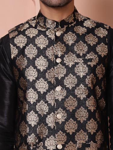 Image of Jompers Men's Woven Design Nehru Jacket.