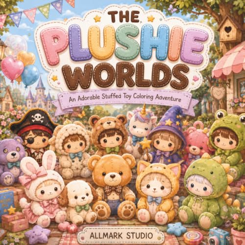 The Plushie World: An Adorable Stuffed Toy Coloring Adventure image 2