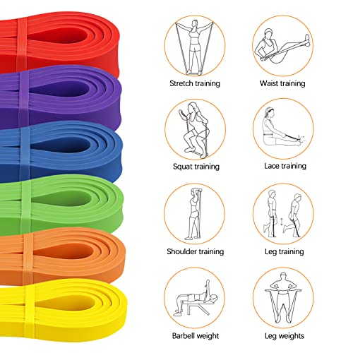 Image of Resistance Bands Set, Pull Up Assist Bands - Stretch Resistance Band - Mobility Band Powerlifting Exercise Bands for Resistance Training, Physical Therapy, Home Workouts