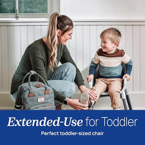 Chicco Zest 4-in-1 Folding High Chair, Feeding Chair, Toddler Chair and Youth Stool, Multi-Use Easy Clean High Chair, Seasalt/Grey by Chicco - Image 7