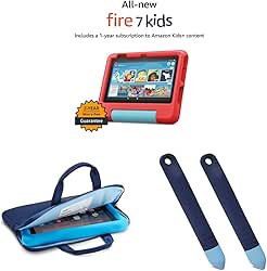 Fire 7 Kids Tablet (16GB, Red) + Sleeve + Kids