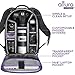 Camera Backpack with Laptop Case for Canon Nikon Sony Mirrorless and DSLR Camera, Flash Light and Other Photography Accessories - Large Capacity Black Bag with Tripod Holder by Altura Photo