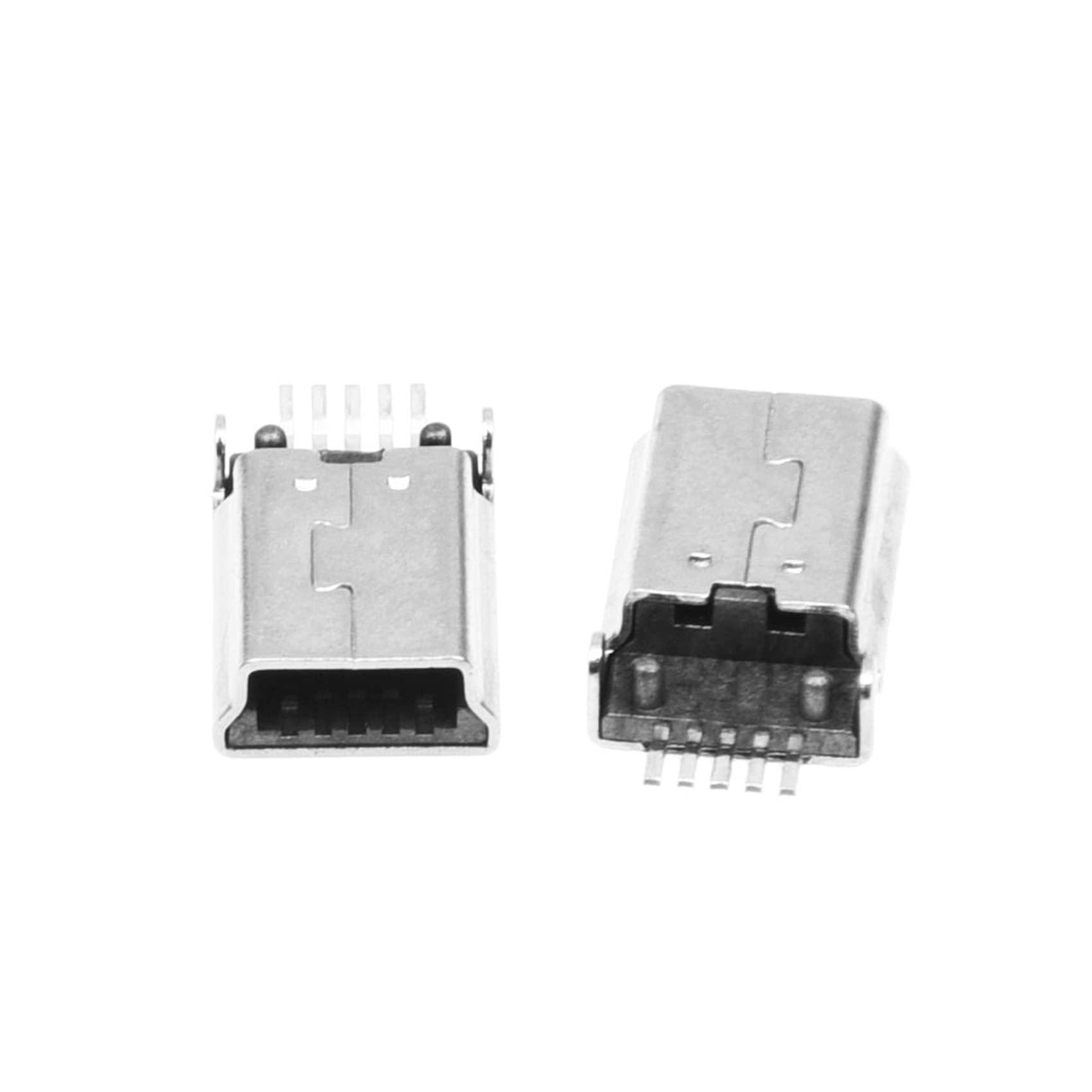 Kit 10 Connettori Mini USB Tipo B Maschio Da Saldare Con Case Protettivi