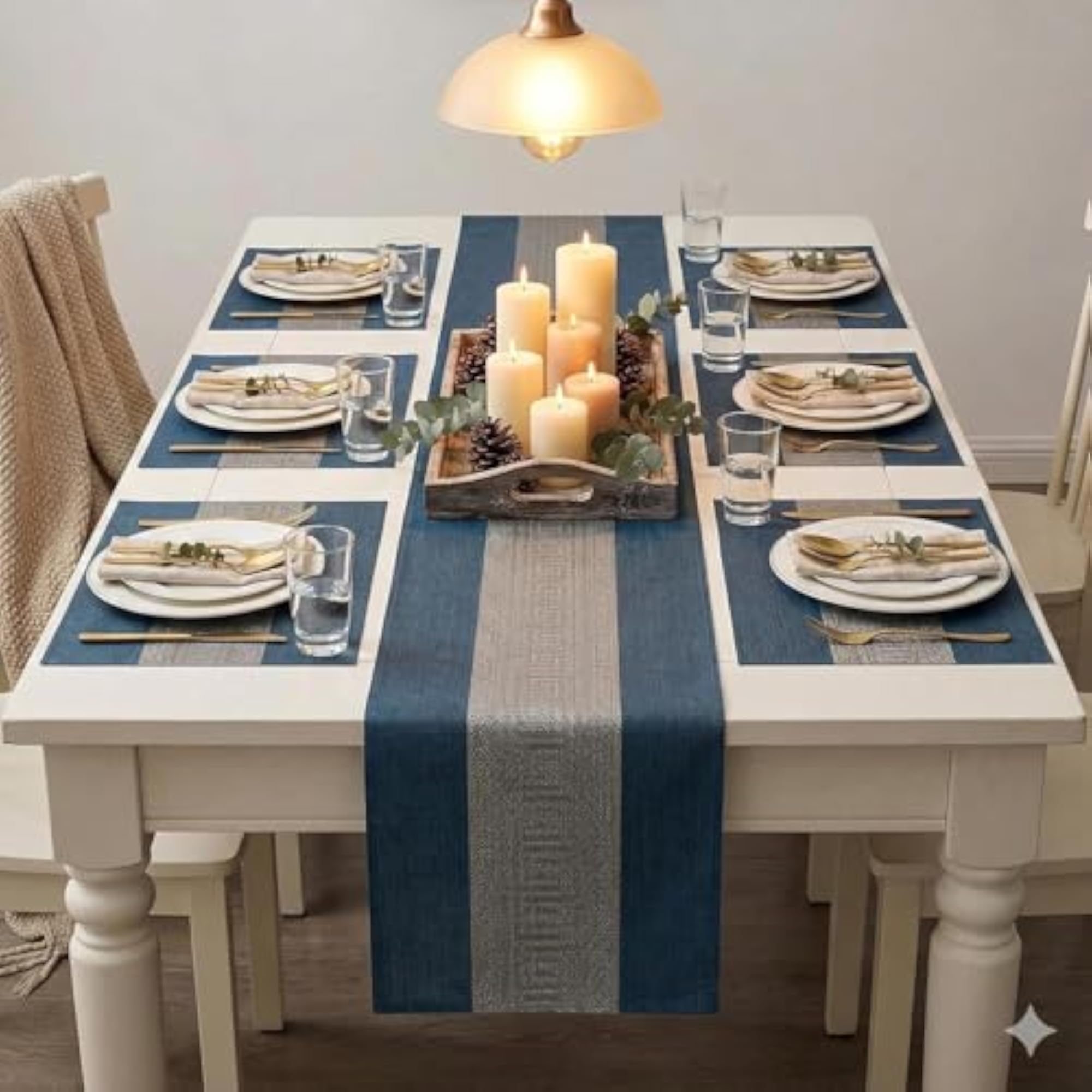 Elegant Placemats with Matching Table Runner Set
