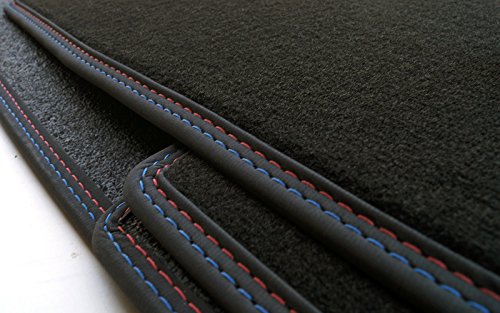 Fußmatten für X1 E84 Pemium Velours Matten Autoteppich Doppelnaht Schwarz Rot Blau M-Edition XM1