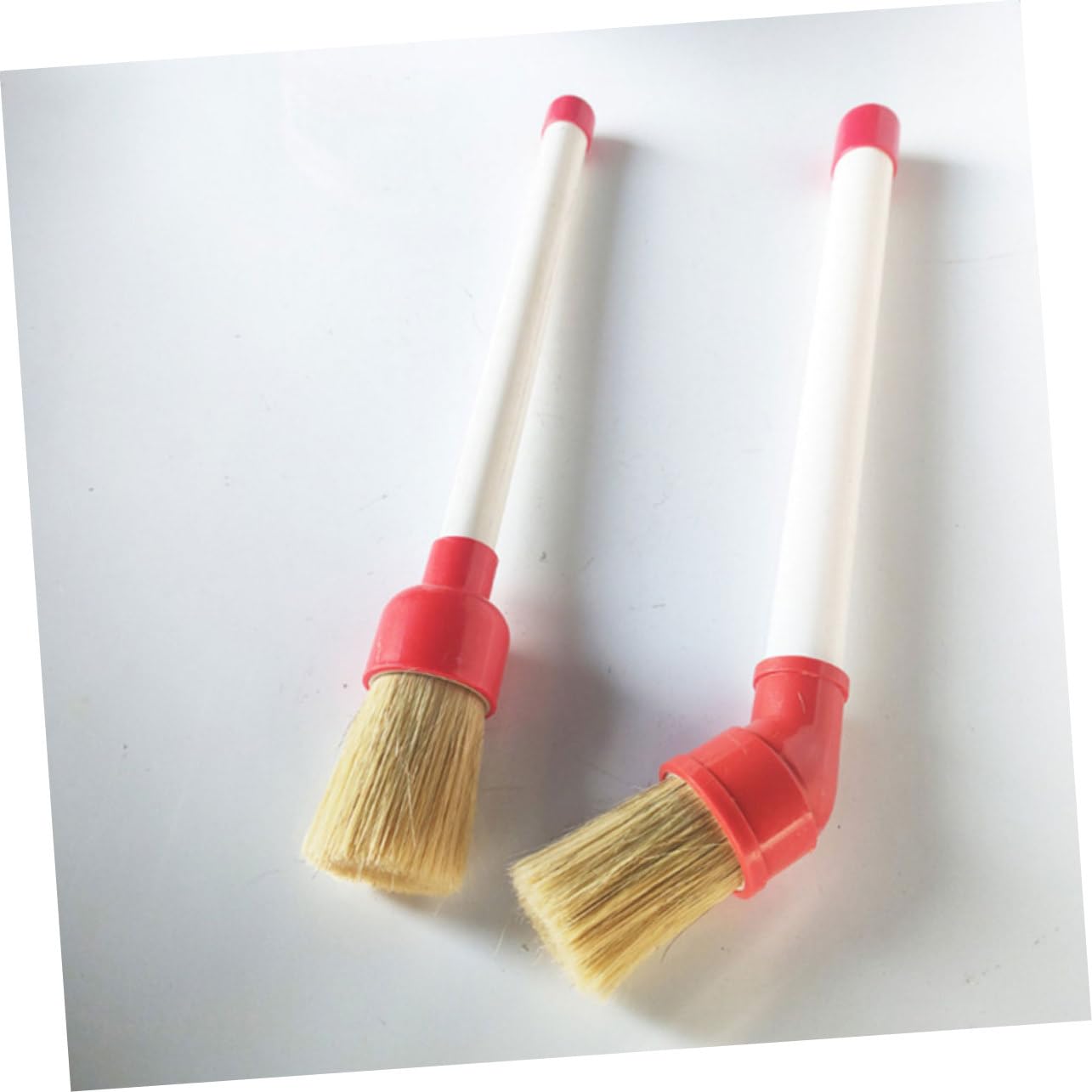 Alipis 5 Set Pennello per per Pneumatici Dettaglio Auto Spazzola per Ruote Spazzola per La Pulizia Spazzola Lavaruote Puscello delle Ruote di Legno 2 Pezzi*5