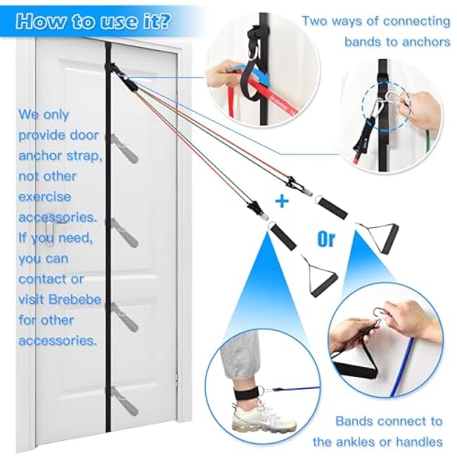 Brebebe Door Anchor Strap for Resistance Bands¡