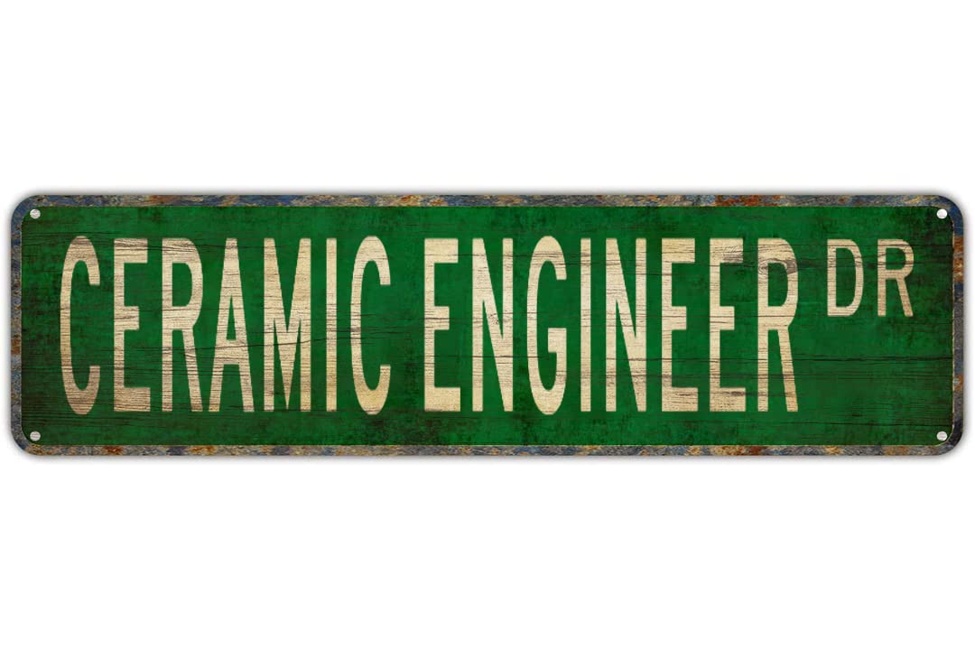 peiyeety Ceramic Engineer Dr Vintage Street Sign Retro Rustic Occupation Wall Art For Home Workshop Garage Bar Farmhouse Patio Man Cave Waterproof Durable Decor 4x16 Inch