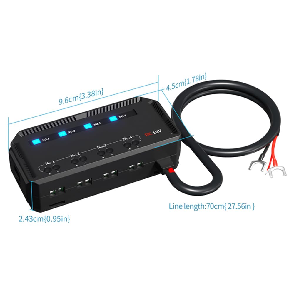 Boîte à fusibles 12 V avec voyants lumineux, connecteur rapide, boîte à fusibles pour motos, voitures, phares, navigation, support de téléphone, chargeur de voiture