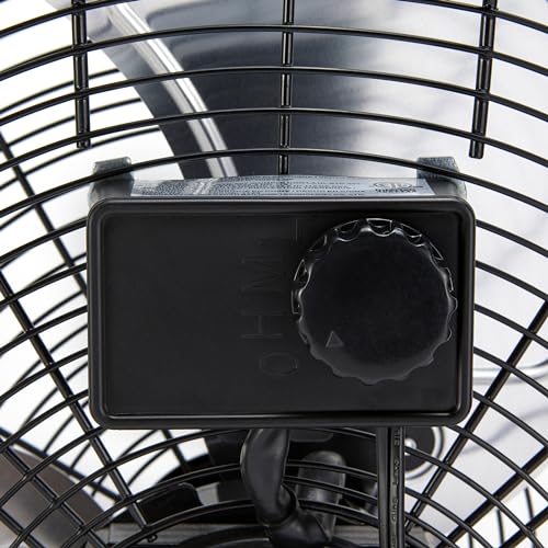 Image of Amazon Basics 18 inch High Velocity Industrial Floor Fan with 3 Speeds, Powerful Airflow, Air Circulator, Tilt Head, ETL-Listed Safety Compliance, Metal Housing /Blades, for Commercial Space 100W, Black