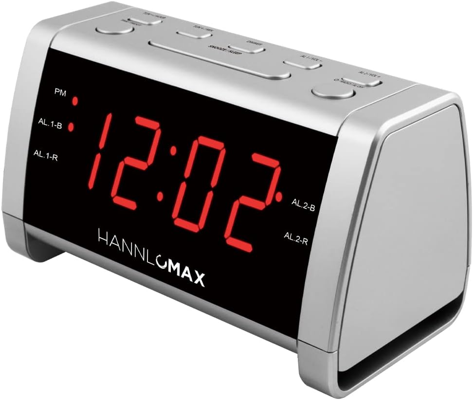 HANNLOMAX HX138CR Alarm Clock Radio, PLL AM/FM Radio with