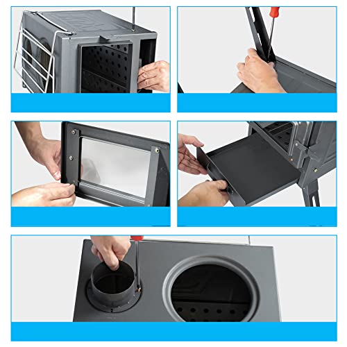 Fltom Tent Stove With Large Firebox, Outdoor Camp Stove Include View Glass And Chimney Pipes, Portable Heater For Camping And Indoor Use #TOP2