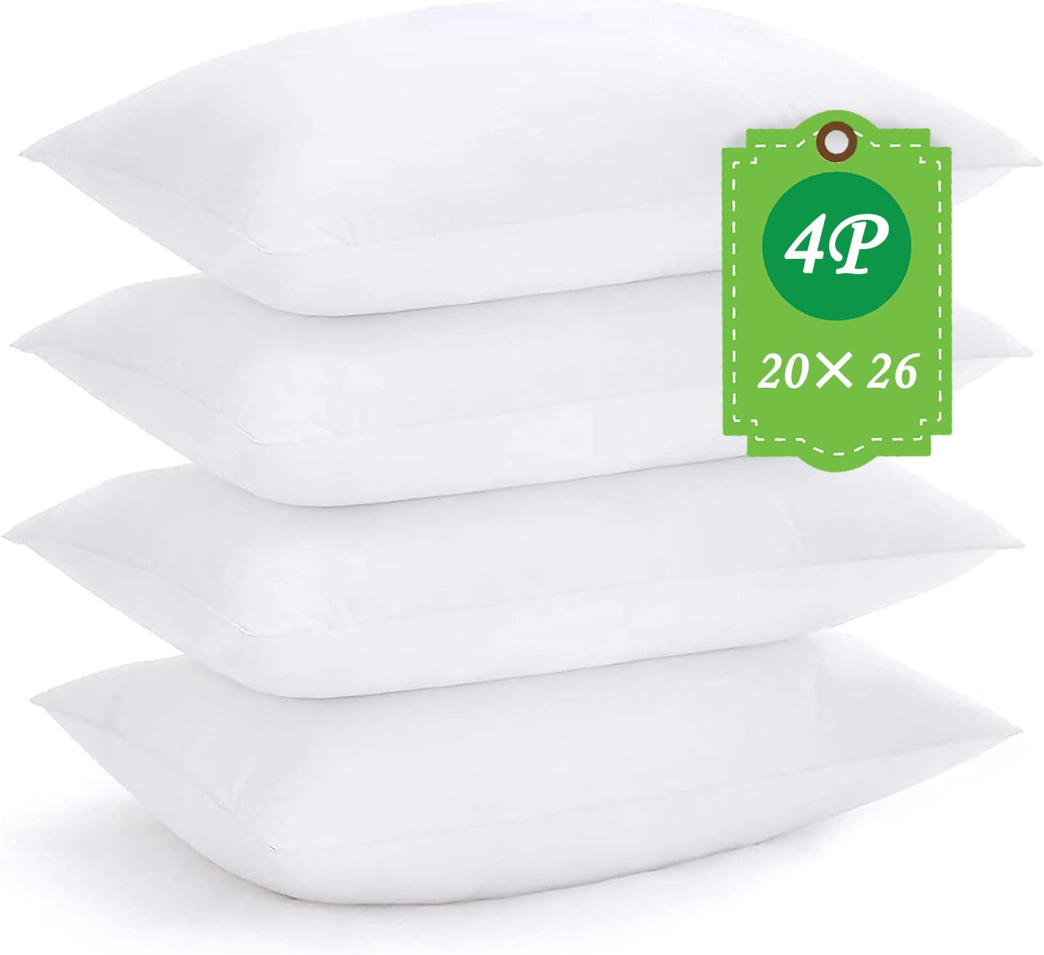 YSTHER Bed Pillows Standard Size Set of 4 Pack, Luxury Hotel Pillows for Neck Pillows for Side Back Stomach Sleeper 20x26 inches, 4 Pack