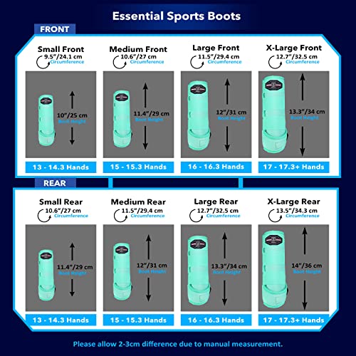 Image of Harrison Howard Splint Boots for Horses 4 Pack, Front & Hind Horse Sport Boots with Neoprene Leg Protection