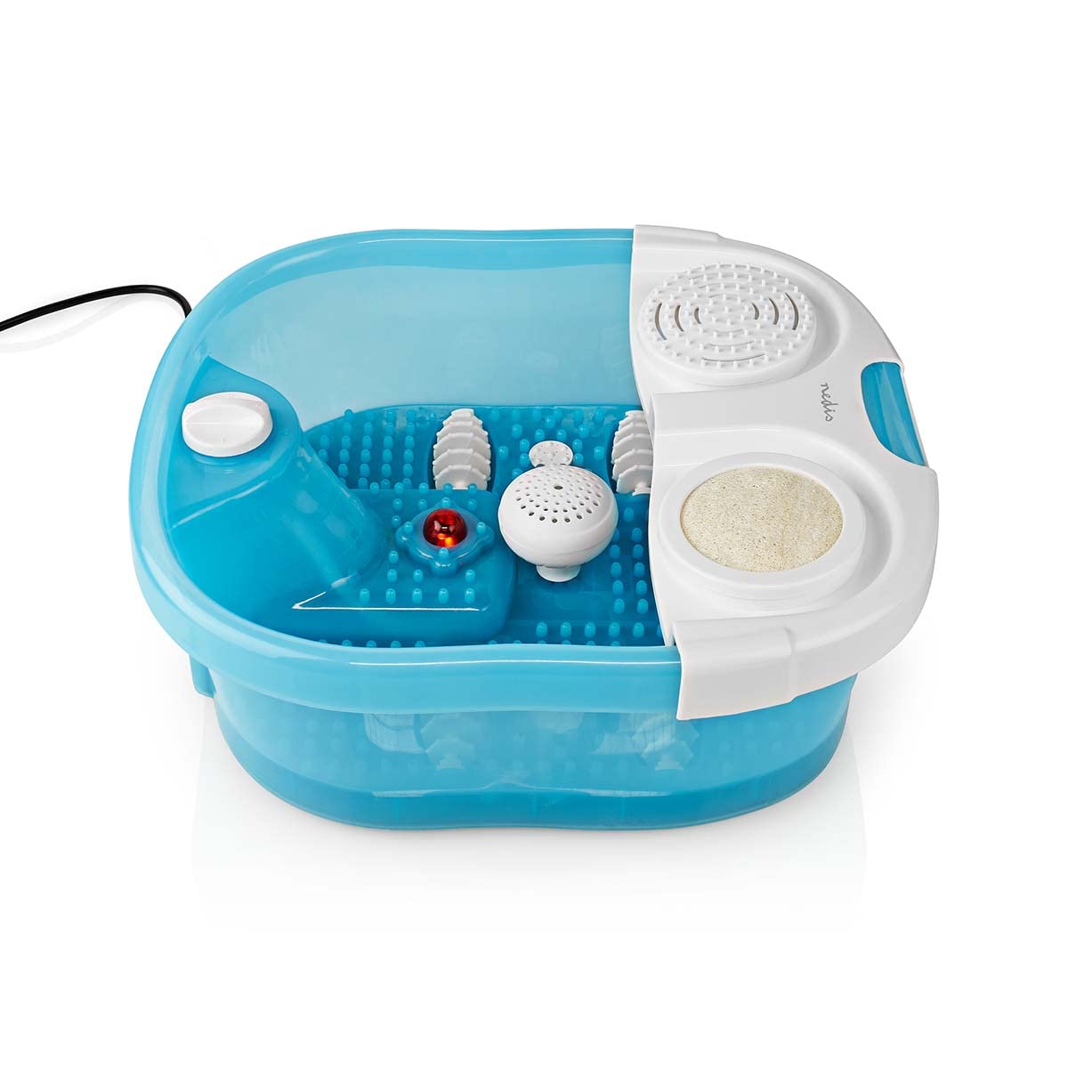 Nedis Baño con burbujas para pies | 1 ajuste de calor | 3 modos de masaje | azul/blanco