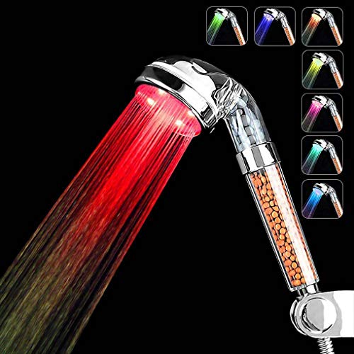 Spofe Led Shower Head, High Pressure Handheld Shower Head with 7 Color Changing