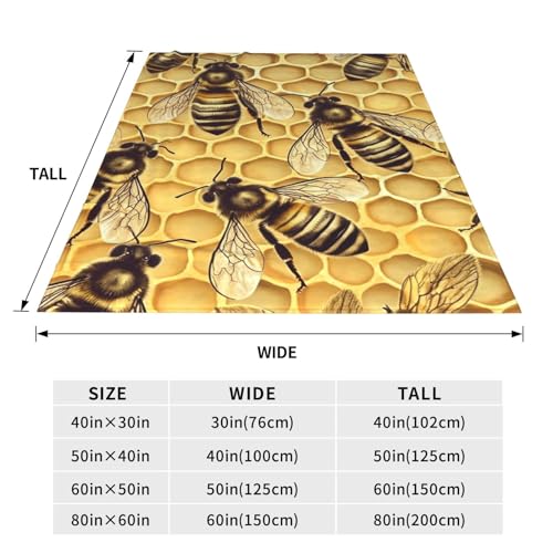 Couverture super douce Bees2 en micro polaire légère pour lit et canapé - 5