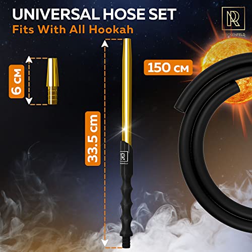 Black Hookah Bowl Set Silicone – Premium Shisha Bowl Phunnel Hookah Bowl & Hookah Hose With Mouthpiece - 60" Long Silicone #TOP2
