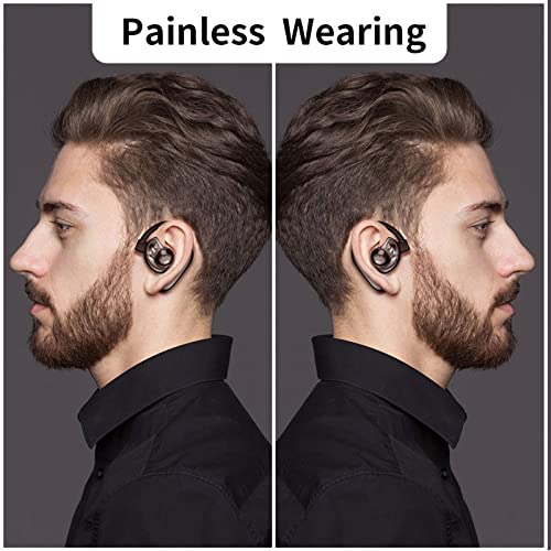 Aminy Bluetooth Headset,Wireless Bluetooth Earpiece Compatible With Iphone/Android Cell Phones,Auriculares Bluetooth Earpiece 28 Hrs Talking Time V5.3 Wireless Headset,Button Depress Version #TOP1