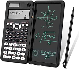Achort Dual Power Scientific Calculator with Writing Tablet 2 Line Display and 349 Arithmetic Functions Financial Calculator School Supplies for High School Students Financial Business College