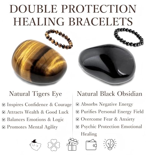 Pulseras de Cuentas Protectoras de Piedra Natural para Hombre y Mujer miniatura 2