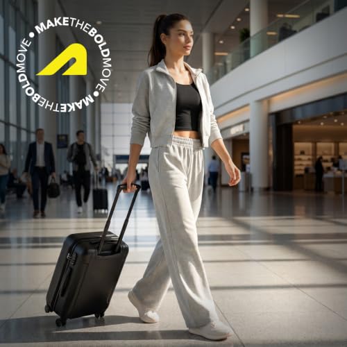 Image of Boldfit Wide Leg Track Pants for Woman, Cotton Blend High Waist Sweatpants with Adjustable Drawstring, Breathable Relaxed Fit Lounge Pants with Side Pockets for Yoga, Gym, Travel & Casual Wear