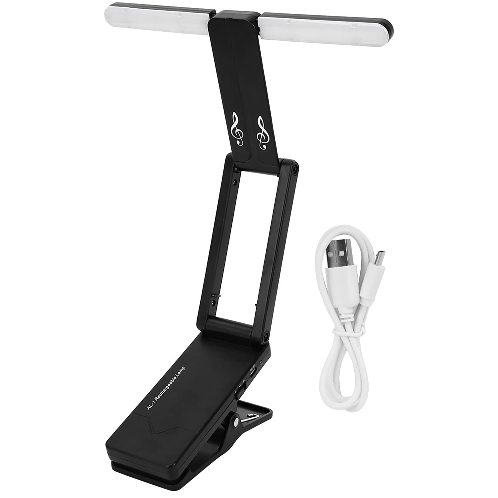 Lampada da Leggio Ricaricabile con Braccio 2 modalità di luminosità Lampada da Tavolo a LED con Durata della Batteria 6H per la Lettura di Spartiti da Libro Portatile
