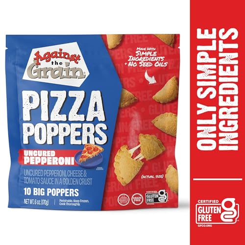 Image of Against The Grain Pepperoni Pizza Poppers, Gluten-Free, Grain-Free, Seed Oil-Free (6oz)
