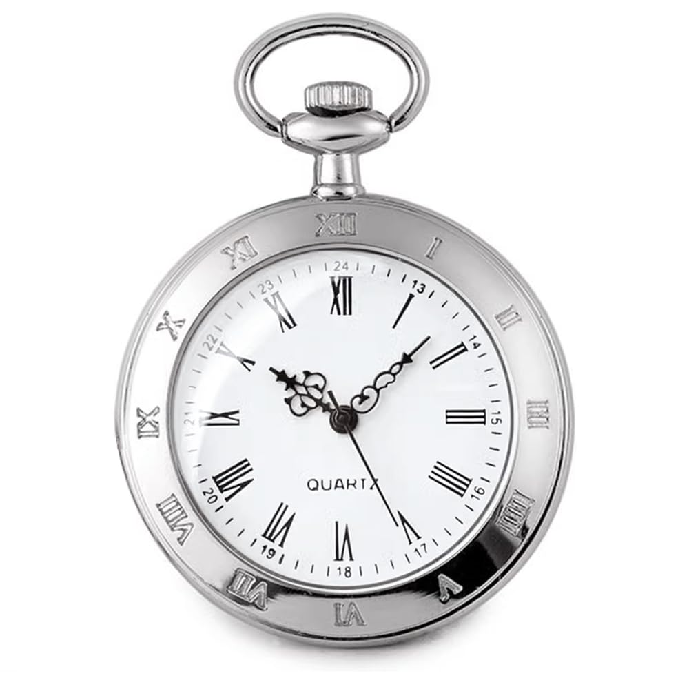 Fogitbok Vintage Pocket Watches for Men with Chains, Analog Pocketwatch for Women Roman No. Gifts for Dad/Grandpa Gifts for Him for Birthday