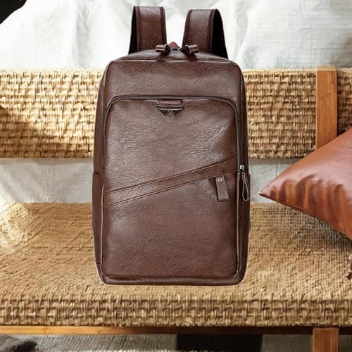Mochila de viaje Qianly diseño vintage marrón miniatura 3