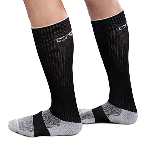 CoreSport Athletic Performance Compression Socks - 15-20mmHg Mild Graduated Compression